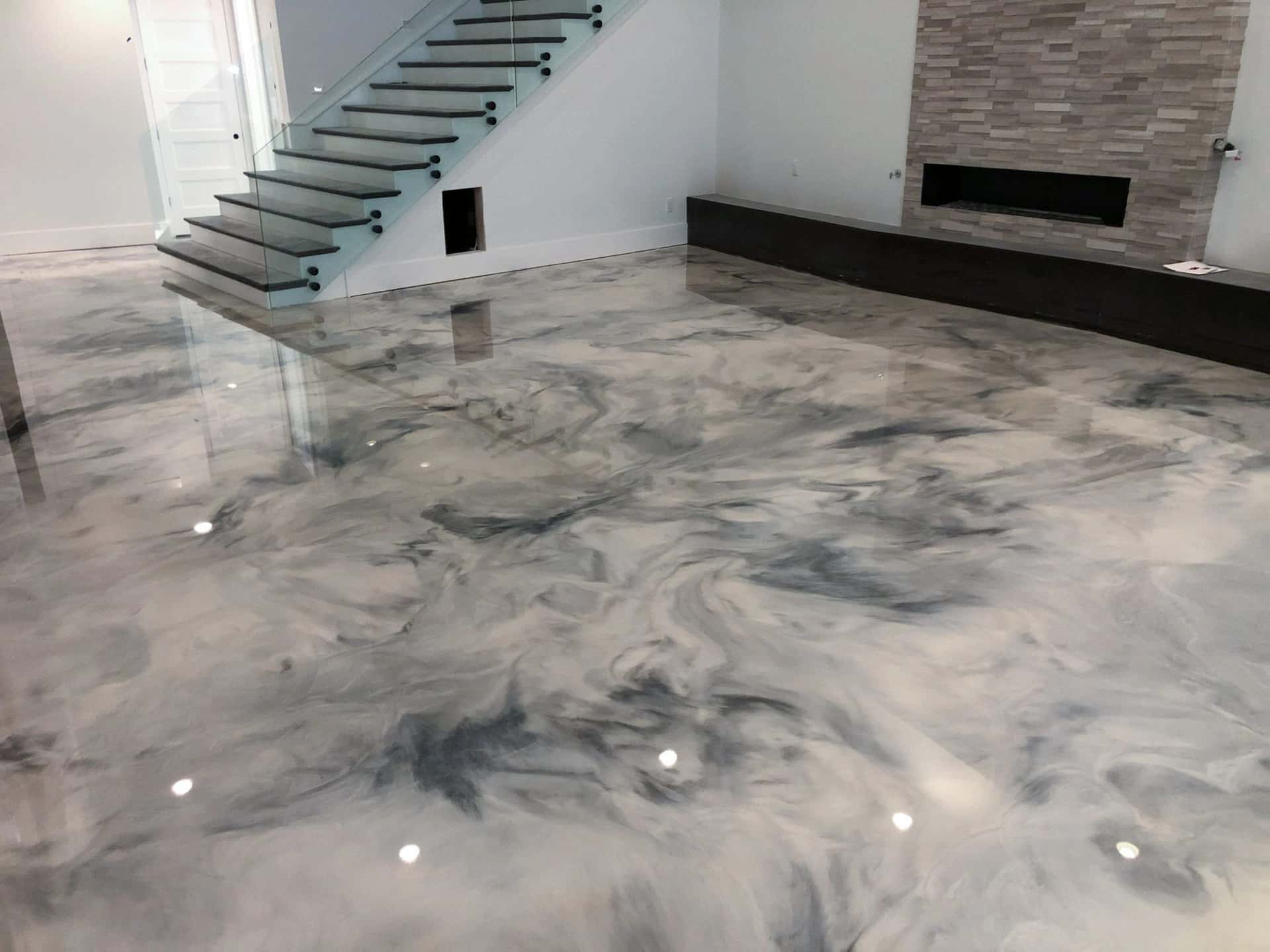 FlowSeal Coatings Metallic Floor Background